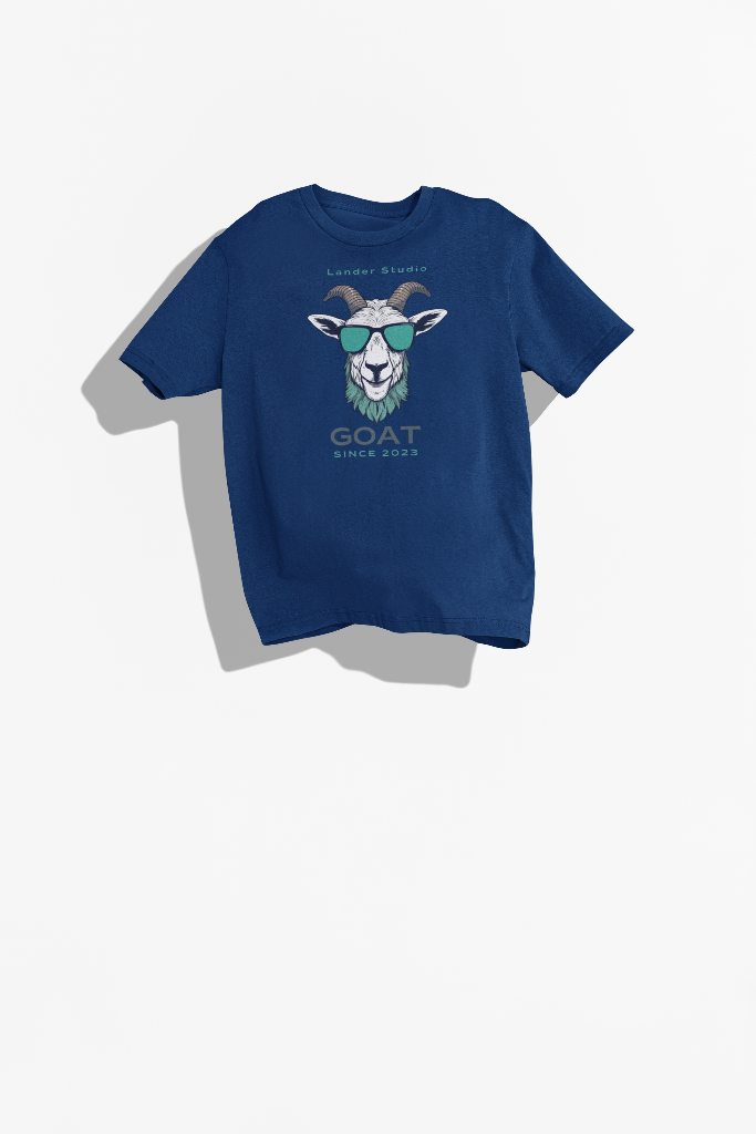 Diseño de goat en parte frontal de camiseta urbana comoda 