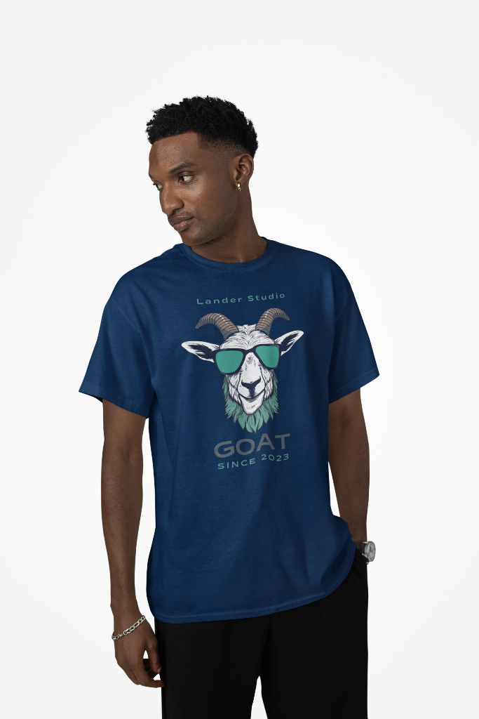 t shirt blue the goat clothing online