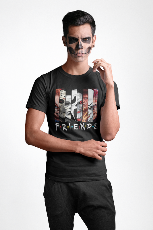 Camiseta negra perfecta para fiesta de halloween en tendencia